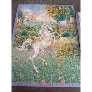 80s The Land of Wishes-Come-True Jigsaw Puzzle with Unicorn by Ambassador